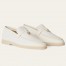 Loro Piana Women's Summer Charms Walk Loafers in White Suede Leather