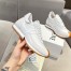 Loewe Women's Flow Runner Sneakers in White Nylon and Suede