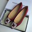 Manolo Blahnik Hangisi Flats In Bordeaux Satin with Crystal Buckle