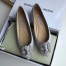 Manolo Blahnik Hangisi Flats In Grey Satin with Crystal Buckle