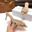 Manolo Blahnik Maysale Kitten Heel 50mm Mules In Beige Suede