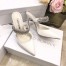 Manolo Blahnik Lutara Crystal 90mm Mules In White Satin