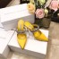 Manolo Blahnik Lutara Crystal 90mm Mules In Yellow Satin