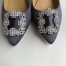 Manolo Blahnik Hangisi 70 Pumps In Grey Satin