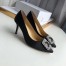 Manolo Blahnik Hangisi 70 Pumps In Black Satin