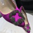 Manolo Blahnik Hangisi 70 Pumps In Purple Satin