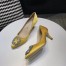 Manolo Blahnik Hangisi 70 Pumps In Yellow Satin