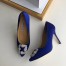 Manolo Blahnik Hangisi 105 Pumps In Blue Satin