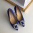 Manolo Blahnik Hangisi 105 Pumps In Blue Satin