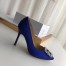 Manolo Blahnik Hangisi 105 Pumps In Blue Satin