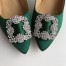 Manolo Blahnik Hangisi 105 Pumps In Green Satin