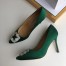 Manolo Blahnik Hangisi 105 Pumps In Green Satin