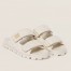Miu Miu Women's Slide Sandals in White Matelasse Nappa Leather