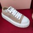 Miu Miu Women's Sneakers in Beige Fabric