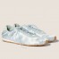 Miu Miu Plume Sneakers in Powder Blue Satin