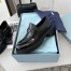 Prada Women's Loafers In Black Brushed Leather 