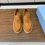 Prada Women's Loafers in Brown Grained Leather 