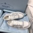 Prada Men's Downtown Sneakers in White and Grey Leather