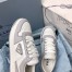 Prada Men's Downtown Sneakers in White and Grey Leather