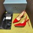 Prada Slingbacks Pumps 95mm In Red Patent Leather