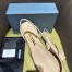 Prada Slingback Pumps 45mm in Powder Brushed Leather