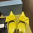 Prada Slingback Pumps 45mm in Yellow Brushed Leather
