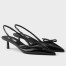 Prada Slingback Pumps 45mm in Black Patent Calfskin