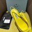 Prada Slingback Pumps in Yellow Padded Leather