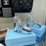 Prada Platform Sandals 135mm In Silver Metallic Leather