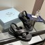 Prada Flatform Sandals In Black Quilted Nappa Leather