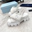 Prada Monolith Padded Sandals In White Nappa Leather
