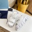 Prada Monolith Flatform Sandals in White Nappa Leather 