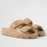 Prada Women's Sandals in Beige Padded Nappa Leather