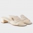 Prada Heeled Slides 35mm in White Calfskin