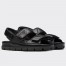 Prada Padded Sandals In Black Nappa Leather 