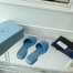 Prada Women's Slides Sandals In Light Blue Nappa Leather