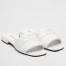 Prada Women's Slides Sandals In White Nappa Leather