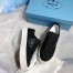 Prada Women's Low-top Sneakers In Black Gabardine Fabric