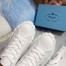 Prada Women's Low-top Sneakers In White Gabardine Fabric