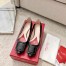 Roger Vivier Strass Heel Covered Buckle Ballerinas In Black Patent Leather