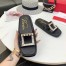 Roger Vivier Vivier Slide Strass Buckle Mules in Black Leather