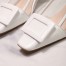 Roger Vivier Belle Vivier Pumps In White Patent and PVC