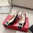Roger Vivier Virgule Strass Buckle Slingback Pumps in Black Patent Leather