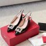 Roger Vivier Virgule Strass Buckle Slingback Pumps in Black Patent Leather