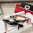 Roger Vivier Virgule Strass Buckle Slingback Pumps in Black Patent Leather