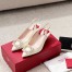 Roger Vivier Virgule Strass Buckle Slingback Pumps in White Patent Leather