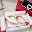 Roger Vivier Virgule Strass Buckle Slingback Pumps in White Patent Leather