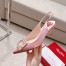 Roger Vivier Virgule Strass Buckle Slingback Pumps in Pink Satin