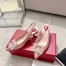 Roger Vivier Virgule Strass Buckle Slingback Pumps in Pink Satin