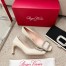 Roger Vivier Trompette Crystal Buckle Pumps in Off White Leather